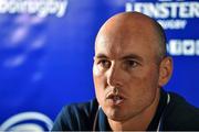 31 August 2015; Leinster backs coach Girvan Dempsey during a press conference. Leinster Rugby Press Conference. Leinster Rugby HQ, UCD, Belfield, Dubin. Picture credit: Cody Glenn / SPORTSFILE