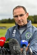 31 August 2015; Republic of Ireland manager Martin O'Neill during a pitchside update. Republic of Ireland pitchside update, Abbotstown, Co. Dublin. Picture credit: David Maher / SPORTSFILE
