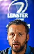 31 August 2015; Leinster's Isa Nacewa during a press conference. Leinster Rugby Press Conference. Leinster Rugby HQ, UCD, Belfield, Dubin. Picture credit: Cody Glenn / SPORTSFILE