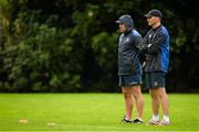 31 August 2015; Leinster backs coach Girvan Dempsey, right, and defence coach Kurt McQuilkin during squad training. Leinster Rugby Squad Training. Rosemount, UCD, Dublin. Picture credit: Brendan Moran / SPORTSFILE