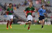 30 August 2015; Sam McGuirk, Ballysax NS, The Curragh, Kildare, representing Mayo, in action during the Cumann na mBunscol INTO Respect Exhibition Go Games 2015 at Dublin v Mayo - GAA Football All-Ireland Senior Championship Semi-Final. Croke Park, Dublin. Picture credit: Ray McManus / SPORTSFILE