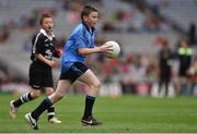 30 August 2015; Darragh Farrell, Edenderry BNS, Edenderry, Offaly, representing Dublin, in action during the Cumann na mBunscol INTO Respect Exhibition Go Games 2015 at Dublin v Mayo - GAA Football All-Ireland Senior Championship Semi-Final. Croke Park, Dublin. Picture credit: Ray McManus / SPORTSFILE