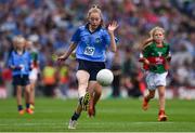 30 August 2015; Róisín Bailey, Ballyconnell NS, Tullow, Carlow, representing Dublin, in action during the Cumann na mBunscol INTO Respect Exhibition Go Games 2015 at Dublin v Mayo - GAA Football All-Ireland Senior Championship Semi-Final. Croke Park, Dublin. Picture credit: Ray McManus / SPORTSFILE