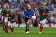 30 August 2015; Róisín Bailey, Ballyconnell NS, Tullow, Carlow, representing Dublin, in action during the Cumann na mBunscol INTO Respect Exhibition Go Games 2015 at Dublin v Mayo - GAA Football All-Ireland Senior Championship Semi-Final. Croke Park, Dublin. Picture credit: Ray McManus / SPORTSFILE