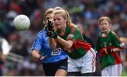 30 August 2015; Hazel O'Reilly-Higgins, Baconstown, NS, Enfield, Meath, representing Mayo, in action during the Cumann na mBunscol INTO Respect Exhibition Go Games 2015 at Dublin v Mayo - GAA Football All-Ireland Senior Championship Semi-Final. Croke Park, Dublin. Picture credit: Ray McManus / SPORTSFILE