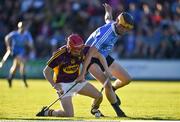1 June 2016; Darragh Pepper of Wexford in action against Cian Hendricken of Dublin during the Bord Gáis Energy Leinster GAA Hurling U21 Championship, Quarter-Final, between Wexford and Dublin in Innovate Wexford Park. Photo by Matt Browne/Sportsfile