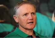 1 September 2015; Ireland head coach Joe Schmidt during a press conference. Ireland Rugby Press Conference, Carton House, Maynooth, Co. Kildare. Picture credit: Seb Daly / SPORTSFILE