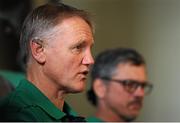1 September 2015; Ireland head coach Joe Schmidt during a press conference. Ireland Rugby Press Conference, Carton House, Maynooth, Co. Kildare. Picture credit: Seb Daly / SPORTSFILE