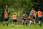 1 September 2015; Mike Sherry, Munster, throws into a lineout during squad training. Munster Rugby Squad Training, CIT, Bishopstown, Cork. Picture credit: Diarmuid Greene / SPORTSFILE