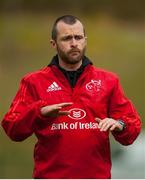 1 September 2015;  PJ Wilson, Munster strength and conditioning coach, during squad training. Munster Rugby Squad Training,CIT, Bishopstown, Cork. Picture credit: Eóin Noonan / SPORTSFILE