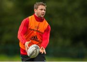 1 September 2015; David Johnston, Munster, in action during squad training. Munster Rugby Squad Training,CIT, Bishopstown, Cork. Picture credit: Eóin Noonan / SPORTSFILE