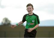1 September 2015; A participant celebrates a goal during the FAI Golden Camp, a summer camp run by the FAI for season ticket holders who participated in the Sports World Summer Soccer Schools Programme. Abbotstown, Co. Dublin. Picture credit: Sam Barnes / SPORTSFILE