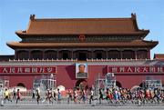 22 August 2015; Competitors pass the Forbidden City during the Men's Marathon event. IAAF World Athletics Championships Beijing 2015 - Day 1, Beijing, China. Picture credit: Stephen McCarthy / SPORTSFILE