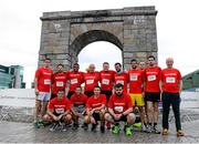 1 September 2015; The Grant Thornton Corporate 5k Team Challenge, Docklands Dublin is now in its fourth year. The flagship race rounds off the successful three-race series of 2015 with the first two races taking place at the National Sports Campus, Fingal and in Cork City. Pictured are Team BearingPoint. Docklands, Dublin. Picture credit: Seb Daly / SPORTSFILE