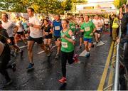 1 September 2015; The Grant Thornton Corporate 5k Team Challenge, Docklands Dublin is now in its fourth year. The flagship race rounds off the successful three-race series of 2015 with the first two races taking place at the National Sports Campus, Fingal and in Cork City. Pictured is the race shortly after starting. Docklands, Dublin. Picture credit: Seb Daly / SPORTSFILE
