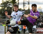 1 September 2015; David Webster, Shamrock Rovers, in action against Ronan Finn, Dundallk. SSE Airtricity League Premier Division, Dundalk v Shamrock Rovers, Oriel Park, Dundalk, Co. Louth. Picture credit: David Maher / SPORTSFILE