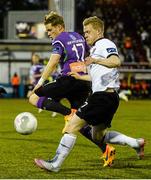 1 September 2015; Daryl Horgan, Dundalk, in action against Simon Madden, Shamrock Rovers. SSE Airtricity League Premier Division, Dundalk v Shamrock Rovers, Oriel Park, Dundalk, Co. Louth. Picture credit: David Maher / SPORTSFILE