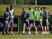 2 August 2015; Republic of Ireland manager Martin O'Neill with members of the squad during training. Republic of Ireland Squad Training. Abbotstown, Co. Dublin. Picture credit: David Maher / SPORTSFILE