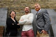 2 September 2015; UFC fighters, from left, Aisling Daly, Cathal Pendred and Paddy Holohan pictured at the UFC Fight Night: Poirier vs. Duffy Photocall. Wolfe Tone Memorial Parke, Wolfe Tone Quay, Wolfe Tone Street, Dublin. Picture credit: Piaras Ó Mídheach / SPORTSFILE