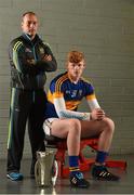 2 August 2015; Ahead of the Electric Ireland GAA Minor Hurling Final on the 6th of September, proud sponsor Electric Ireland has teamed up with Tipperary hurling captain Stephen Quirke, right, and his manager Liam Cahill as they prepare for their most major moment of the season. Throughout the Championship fans have been following the action through the hashtag #ThisIsMajor. Support the Minors on the 6th of September using #ThisIsMajor and be a part of something major. Grand Canal Dock, Dublin. Picture credit: Ramsey Cardy / SPORTSFILE