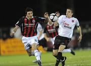 6 March 2009; Shaun Kelly, Dundalk, in action against Killian Brennan, Bohemians. League of Ireland Premier Division, Dundalk v Bohemians, Oriel Park, Dundalk, Co. Louth. Photo by Sportsfile