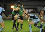 6 March 2009; Andrew Browne, Connacht, is tackled by Ceri Sweeney, Cardiff Blues. Magners League, Connacht v Cardiff Blues, Sportsground, Galway. Picture credit: Matt Browne / SPORTSFILE