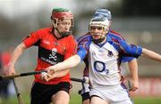 7 March 2009; John Mulhall, UCC, in action against Michael Verney, UL. Ulster Bank Fitzgibbon Cup Final, UL v UCC, Parnell Park, Dublin. Picture credit: Pat Murphy / SPORTSFILE