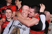 7 March 2009; UCC's Anthony Nash and Tim Geaney, right, celebrate after the game. Ulster Bank Fitzgibbon Cup Final, UL v UCC, Parnell Park, Dublin. Picture credit: Pat Murphy / SPORTSFILE