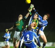 7 March 2009; Nigel Crawford and Mark Ward, Meath, in action against Padraig Clancy and Kevin Meaney, Laois. Allianz GAA National Football League, Division 2, Round 3, Meath v Laois, Pairc Tailteann, Navan, Co. Meath. Picture credit: Matt Browne / SPORTSFILE