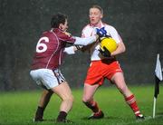 7 March 2009; Colm McCullagh, Tyrone, in action against Diarmuid Blake, Galway. Allianz GAA National Football League, Division 1, Round 3, Tyrone v Galway, Healy Park, Omagh, Co. Tyrone. Picture credit: Oliver McVeigh / SPORTSFILE