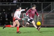 7 March 2009; Nicky Joyce, Galway, in action against Cathal McCarron, Tyrone. Allianz GAA National Football League, Division 1, Round 3, Tyrone v Galway, Healy Park, Omagh, Co. Tyrone. Picture credit: Oliver McVeigh / SPORTSFILE
