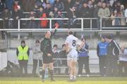 8 March 2009; Referee Cormac Reilly shows the red card to Daryl Flynn, Kildare, during the second half. Allianz GAA National Football League, Division 2, Round 3, Kildare v Wexford, St Conleth's Park, Newbridge, Co. Kildare. Picture credit: David Maher / SPORTSFILE