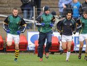 8 March 2009; Kerry's Tadhg Kennelly, centre, warms up with Keiran Donaghy, left, and Paul Galvin. Allianz GAA National Football League, Division 1, Round 3, Derry v Kerry, Sean De Bruin Park, Bellaghy, Co. Derry. Picture credit: Oliver McVeigh / SPORTSFILE