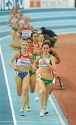 8 March 2009; Ireland's Mary Cullen leads the field on her way to finishing 3rd in the Women's 3000m Final in a time of 8:48.47. European Indoor Athletics Championships, Oval Lingotto, Torino, Italy. Picture credit: Brendan Moran / SPORTSFILE