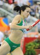 8 March 2009; Ireland's Bronagh Furlong in action during the 2nd leg of the Women's 4x400m Final, where Ireland finished in 4th place in a time of 3:36.82. European Indoor Athletics Championships, Oval Lingotto, Torino, Italy. Picture credit: Brendan Moran / SPORTSFILE