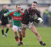 8 March 2009; Niall Kilcoyne, Westmeath, in action against Trevor Mortimer, Mayo. Pic Ray Ryan. Allianz GAA National Football League, Division 1, Round 3, Mayo v Westmeath, Fr. O'Hara Memorial Park, Charlestown, Co. Mayo. Picture credit: Ray Ryan / SPORTSFILE
