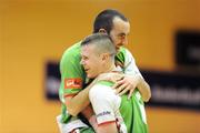 8 March 2009; Cork City's Kevin Long lifts Donal Lynch in celebration at the final whistle. Futsal League of Ireland Final, St. Patrick's Athletic v Cork City. National Basketball Arena, Dublin. Picture credit: Stephen McCarthy / SPORTSFILE