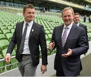 2 August 2015; An Taoiseach Enda Kenny TD, with Irish rugby legend Brian O'Driscoll. Rugby World Cup 2023 Oversight Board Meeting. Aviva Stadium, Lansdowne Road, Dublin. Picture credit: Cody Glenn / SPORTSFILE