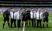 30 August 2015; Referee Noel Mooney with his match officials and umpires ahead of the game. Electric Ireland GAA Football All-Ireland Minor Championship, Semi-Final, Kildare v Tipperary, Croke Park, Dublin. Picture credit: Brendan Moran / SPORTSFILE