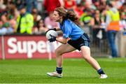 30 August 2015; Roisín Crowe, Harestown NS, Monasterboice, Louth, representing Dublin, in action during the Cumann na mBunscol INTO Respect Exhibition Go Games 2015 at Dublin v Mayo - GAA Football All-Ireland Senior Championship Semi-Final. Croke Park, Dublin. Picture credit: Ramsey Cardy / SPORTSFILE