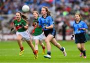30 August 2015; Roisín Crowe, Harestown NS, Monasterboice, Louth, representing Dublin, in action during the Cumann na mBunscol INTO Respect Exhibition Go Games 2015 at Dublin v Mayo - GAA Football All-Ireland Senior Championship Semi-Final. Croke Park, Dublin. Picture credit: Ramsey Cardy / SPORTSFILE