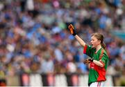 30 August 2015; Aimee Duffy, Killanny NS, carrickmacross, Monaghan, representing Mayo, in action during the Cumann na mBunscol INTO Respect Exhibition Go Games 2015 at Dublin v Mayo - GAA Football All-Ireland Senior Championship Semi-Final. Croke Park, Dublin. Picture credit: Ramsey Cardy / SPORTSFILE
