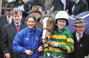 10 March 2009; Jockey Tony McCoy, with owner J.P. McManus, left and trainer Jonjo O'Neill after winning the the William Hill Trophy Handicap Chase on the mount Wichita Lineman. Cheltenham Racing Festival - Tuesday, Prestbury Park, Cheltenham, Gloucestershire, England. Picture credit: David Maher / SPORTSFILE