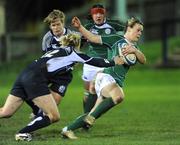 13 March 2009; Lynne Cantwell, Ireland, is tackled by Erin Kerr, Scotland. Women's 6 Nations Rugby Championship, Scotland v Ireland, Meggetland, Edinburgh, Scotland. Picture credit: Brendan Moran / SPORTSFILE