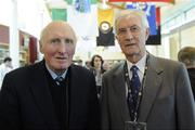 13 March 2009; Former Cavan great, Mick Higgins, who played in the winning Cavan team in the famous 1947 All Ireland final in New York, and captained Cavan to victory in the 1952 All Ireland final, left, with Jim McKeever, Captain of the Derry team in the 1958 All Ireland final, during the GAA 125 Years History Conference. The conference entitled, 'For Community, Club, County and Country', is a celebration of 125 years of GAA history. Cardinal Ó Fiaich Library & Archive, Armagh. Picture credit: Oliver McVeigh / SPORTSFILE