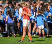 5 September 2015; Armagh's Kelly Mallon dejected after the game. TG4 Ladies Football All-Ireland Senior Championship Semi-Final, Armagh v Dublin. Parnell Park, Dublin. Picture credit: Piaras Ó Mídheach / SPORTSFILE