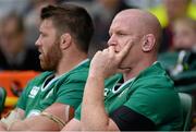 5 September 2015; Ireland captain Paul O'Connell watches the final moments of the game. Rugby World Cup Warm-Up Match, England v Ireland. Twickenham Stadium, London, England. Picture credit: Brendan Moran / SPORTSFILE