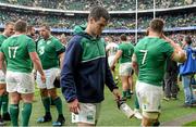 5 September 2015; Jonathan Sexton, Ireland, leaves the pitch after the game. Rugby World Cup Warm-Up Match, England v Ireland. Twickenham Stadium, London, England. Picture credit: Brendan Moran / SPORTSFILE