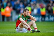 5 September 2015; A dejected Keith Higgins, Mayo, after the game. GAA Football All-Ireland Senior Championship Semi-Final Replay, Dublin v Mayo. Croke Park, Dublin. Picture credit: Ray Ryan / SPORTSFILE