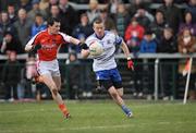 8 March 2009; Mark Downey, Monaghan, in action against Finnian Moriarty, Armagh. Allianz GAA National Football League, Division 2, Round 3, Armagh v Monaghan, Athletic Grounds, Armagh. Picture credit: Brian Lawless / SPORTSFILE